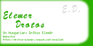 elemer drotos business card
